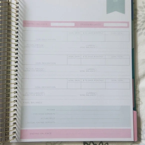 Recollections Budget Spiral Planner Undated New Unused - Picture 8 of 13